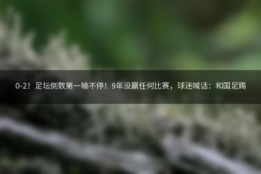 0-2！足坛倒数第一输不停！9年没赢任何比赛，球迷喊话：和国足踢