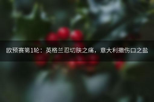 欧预赛第1轮：英格兰忍切肤之痛，意大利撒伤口之盐