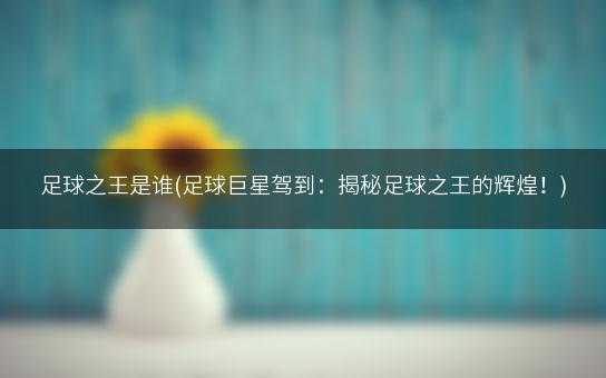 足球之王是谁(足球巨星驾到：揭秘足球之王的辉煌！)